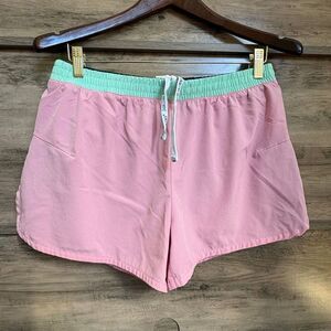 Jadelynn Brooke Pastel Pink Athletic Running Shorts L Sporty Preppy Girly Beach